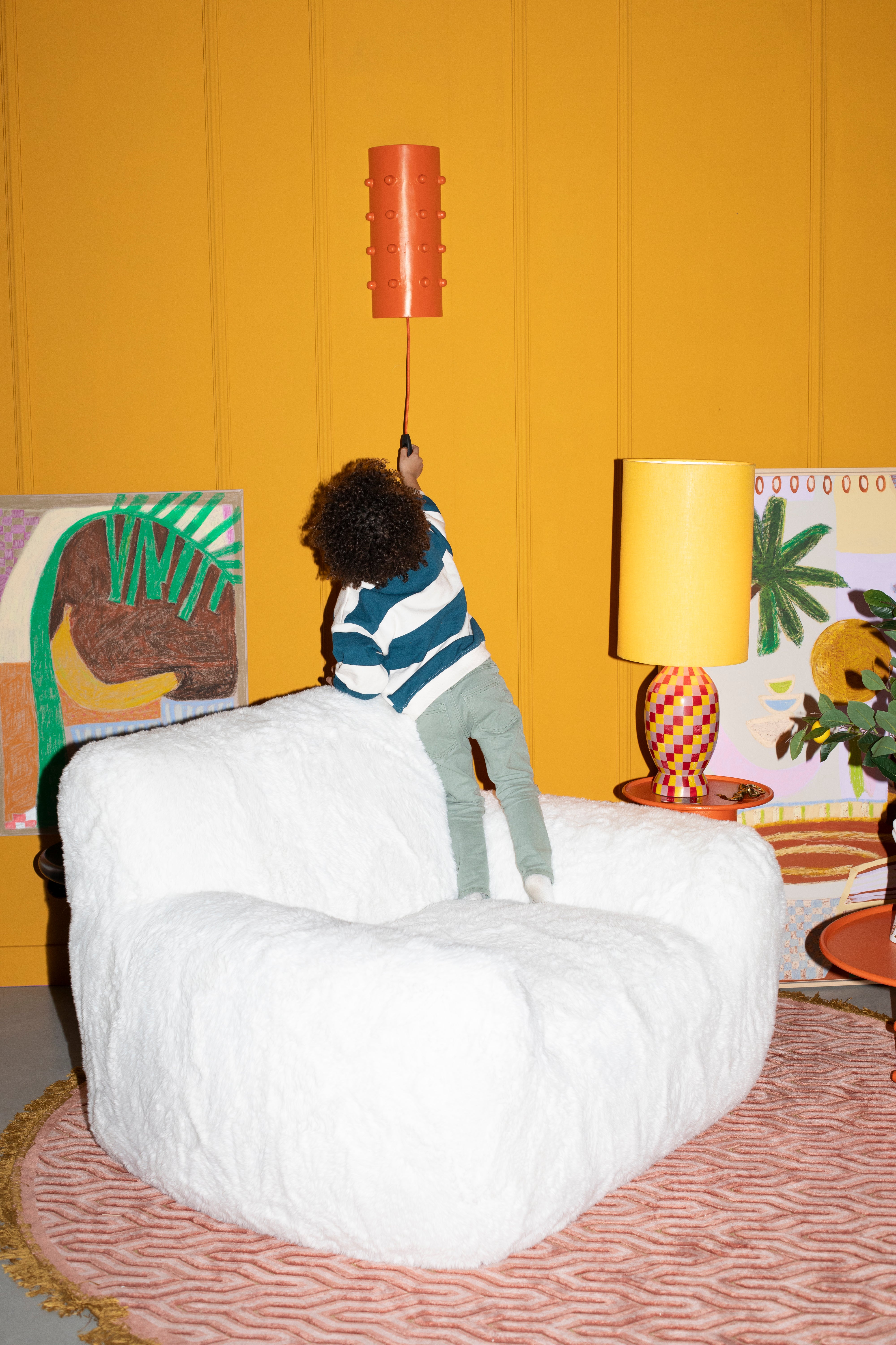 Bold Monkey Pinch Me Bobbled Orange Wall Lamp
